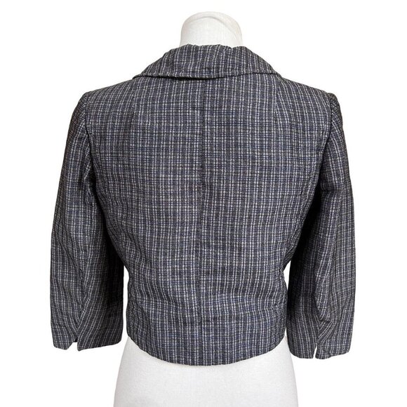 Vintage Jack Feit Jacket Womens Size Medium 1940s 1950s Plaid Cropped Blazer - Picture 5 of 12